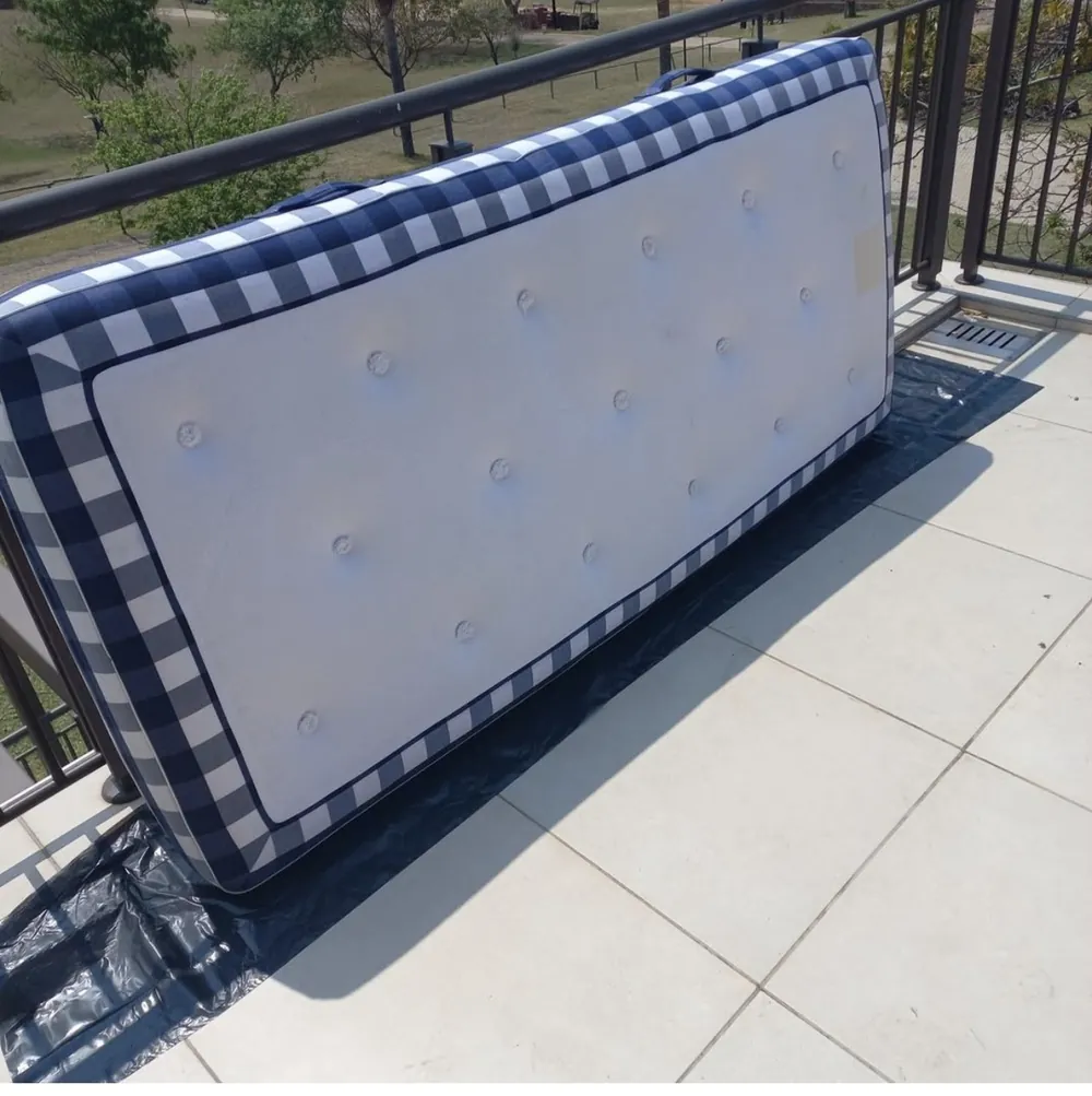 Mattress after cleaning, stains fully removed
